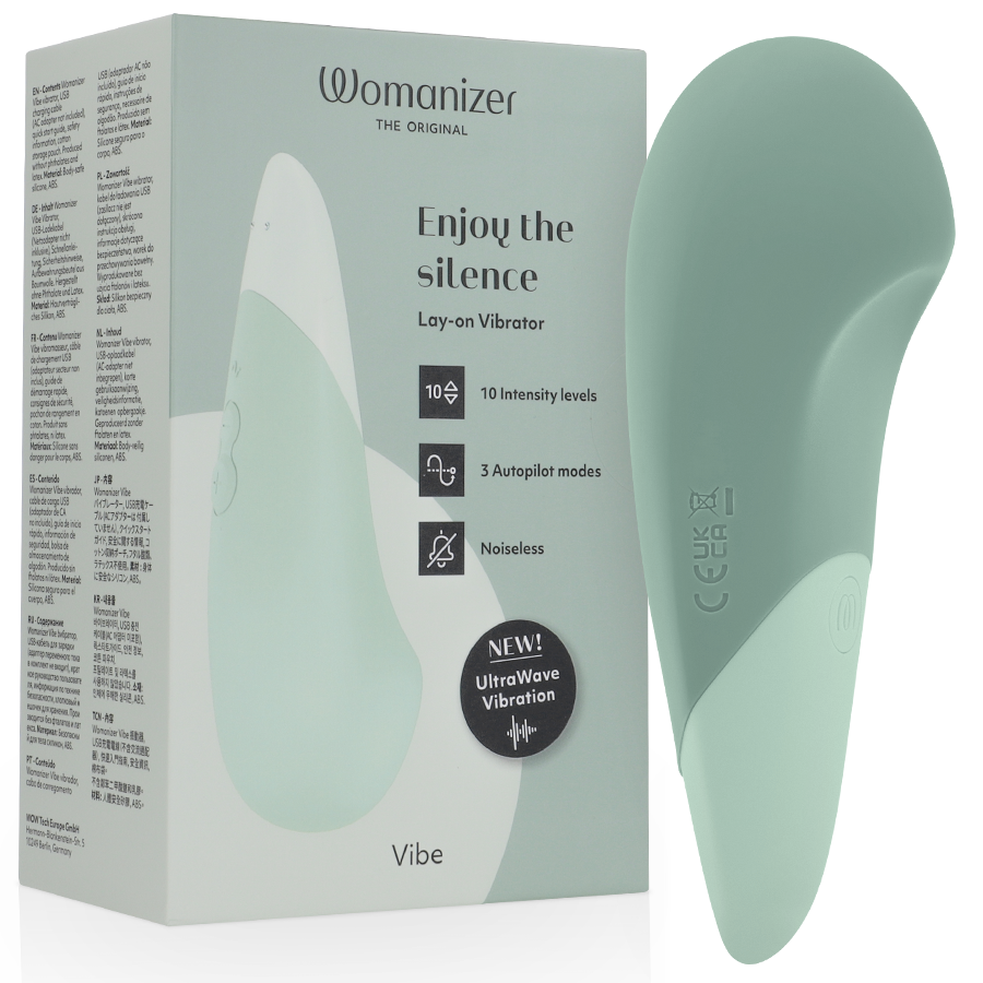 Womanizer Vibe Lay-on Zöld színű csiklóvibrátor exkluzív dobozzal
