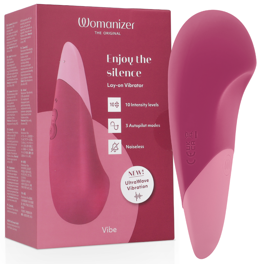 Womanizer Vibe Lay-on Mályva színű csiklóvibrátor, dobozzal