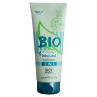 HOT Bio 2 az 1-ben vízbázisú síkosító, masszázsgél – 200 ml