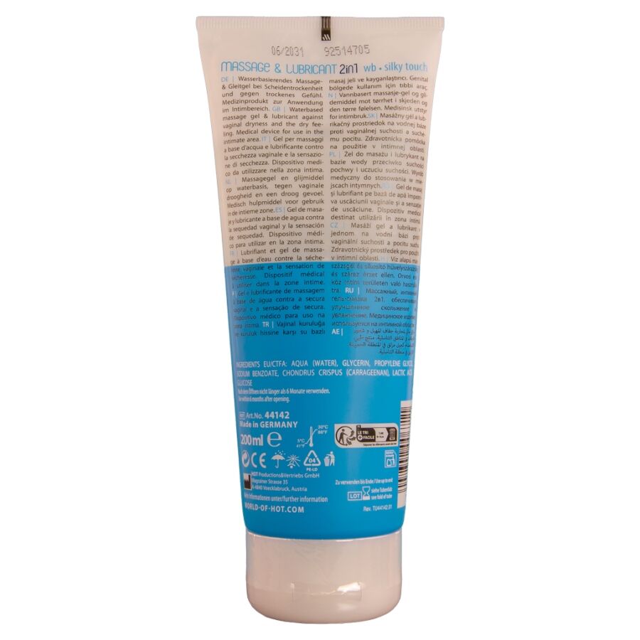 HOT Massage & Glide vízbázisú síkosító, masszázsgél – 200 ml