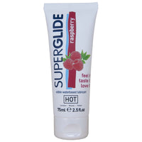 HOT Superglide ehető ízesített síkosító – 75 ml – Málna (3)