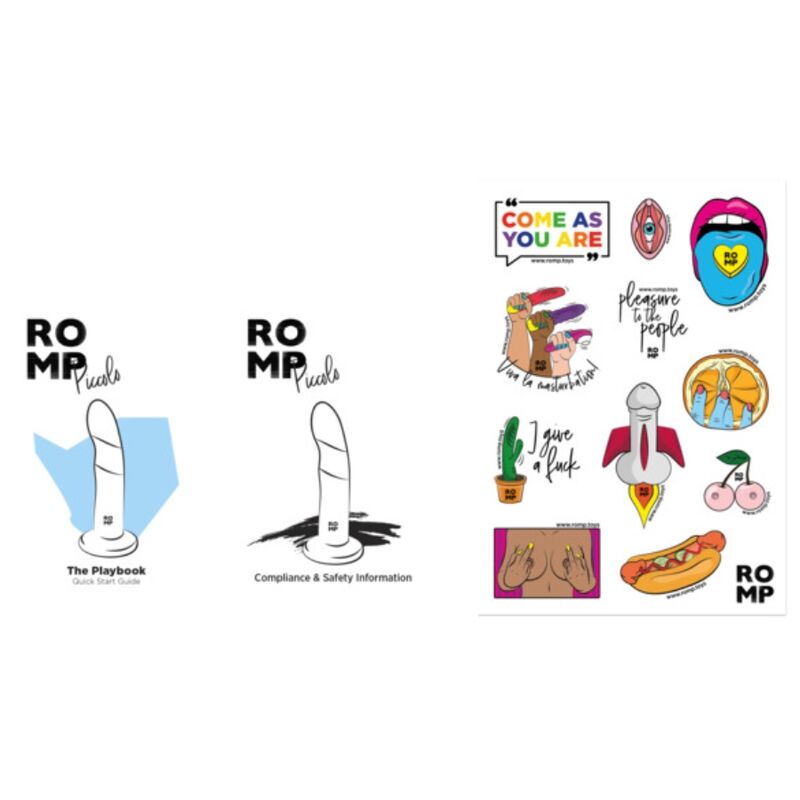 Romp Piccolo tapadókorongos szilikondildó, 14 cm (6)