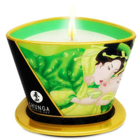 Shunga Caress by Candlelight masszázsgyertya – Zöld tea, 170 ml (6)