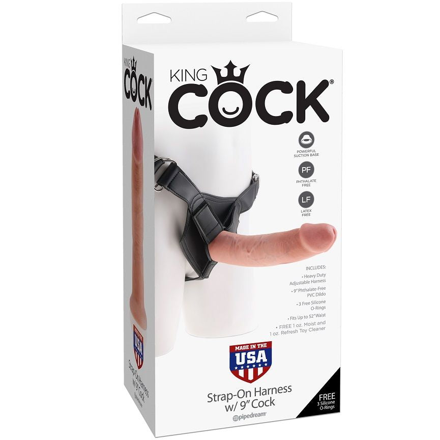 King Cock felcsatolható élethű dildó, 23 cm (4)