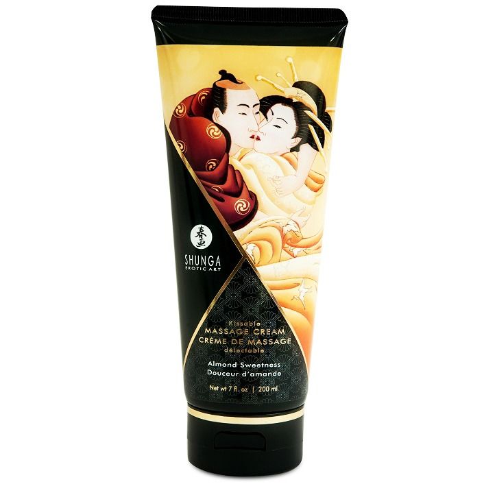 Shunga ízesített masszázskrém – 200 ml – Édes mandula (5)