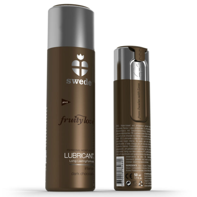 Swede Fruity Love ízesített vízbázisú síkosító – Étcsokoládé, 50 ml (3)