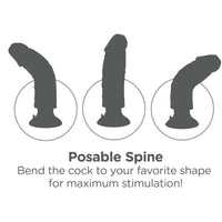 King Cock 23 cm élethű vibrátor herékkel – fekete (6)