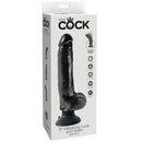 King Cock 23 cm élethű vibrátor herékkel – fekete (2)