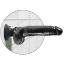 King Cock 23 cm élethű vibrátor herékkel – fekete (4)
