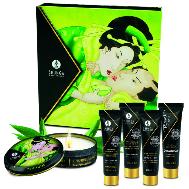 Shunga Geisha's Secret utazó masszázsszett – Zöld tea (4)