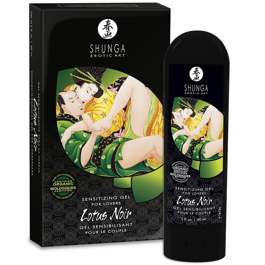 Shunga Lotus Noir érzékenyítő gél, 60 ml