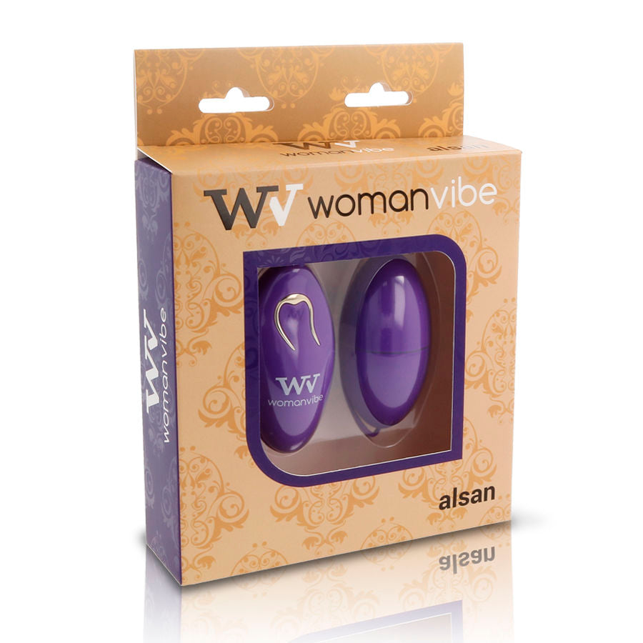 Womanvibe Alsan távirányítós vibrotojás – lila (2)
