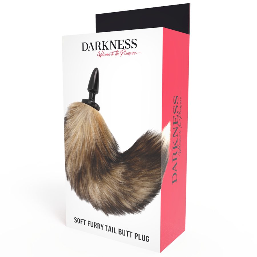 Darkness szilikon análdugó természetes hatású farokkal (4)