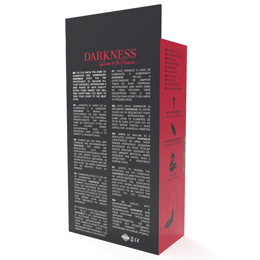 Darkness szilikon análdugó természetes hatású farokkal (5)