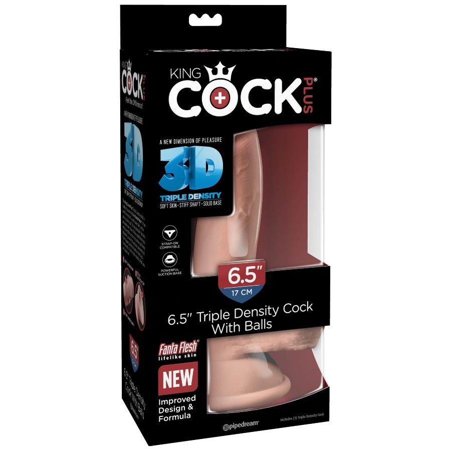 King Cock Plus háromrétegű élethű dildó, 14 cm (7)