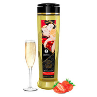 Shunga erotikus masszázsolaj – 240 ml – Eper és pezsgő (3)