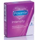 Pasante Intensity bordázott, pontozott óvszer – 3 db
