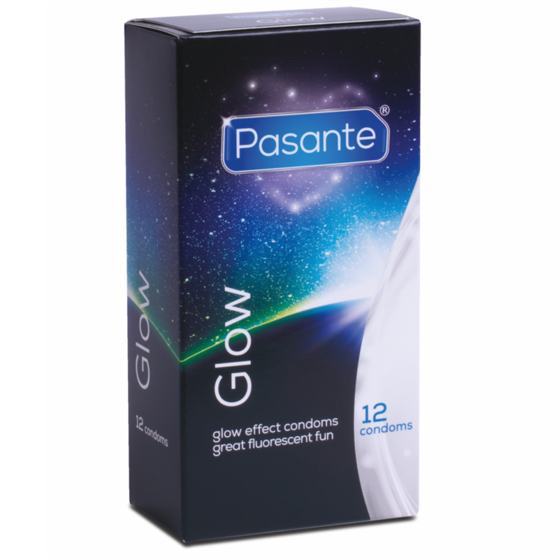 Pasante Glow sötétben világító óvszer – 12 db (4)