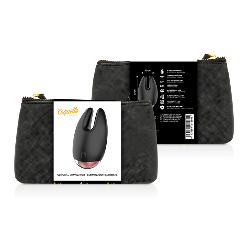 Coquette Chic Desire csiklóvibrátor – fekete-arany (2)
