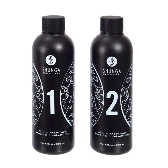 Shunga Oriental Body-to-Body masszázsgél – 2 × 250 ml – Egzotikus gyümölcs (3)