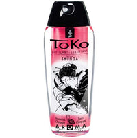 Shunga Toko Aroma ízesített vízbázisú síkosító – 165 ml – Eper és pezsgő (2)