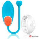 Wearwatch Egg vibrotojás távirányító órával – kék / hófehér (2)