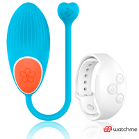 Wearwatch Egg vibrotojás távirányító órával – kék / hófehér (2)