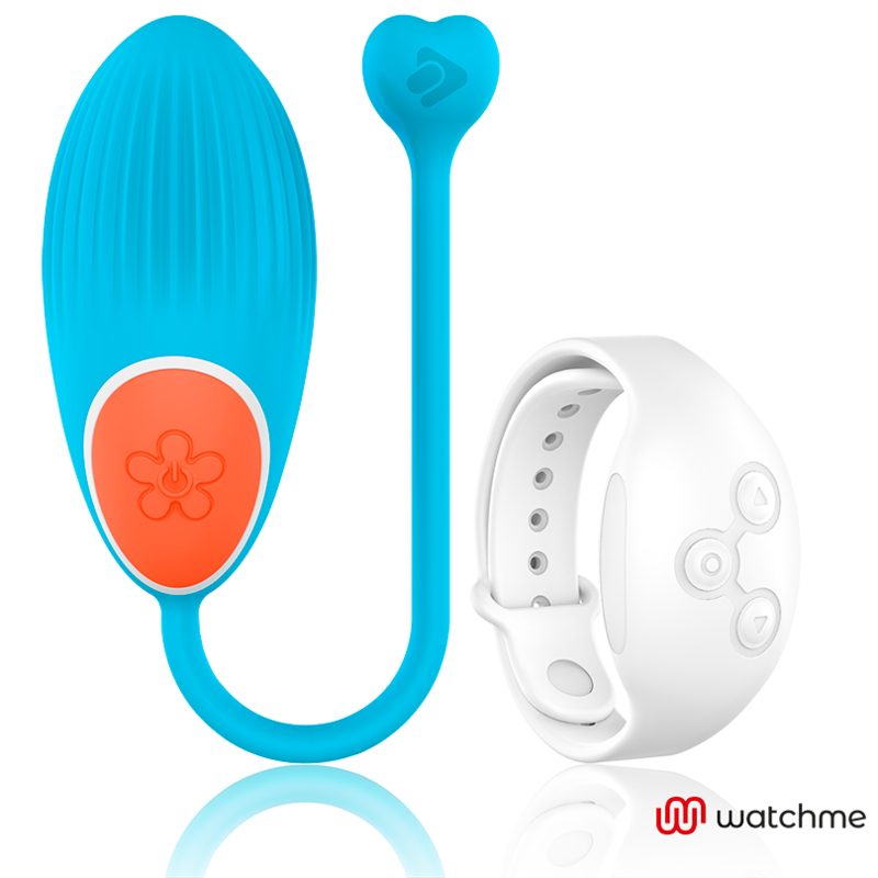 Wearwatch Egg vibrotojás távirányító órával – kék / hófehér (2)