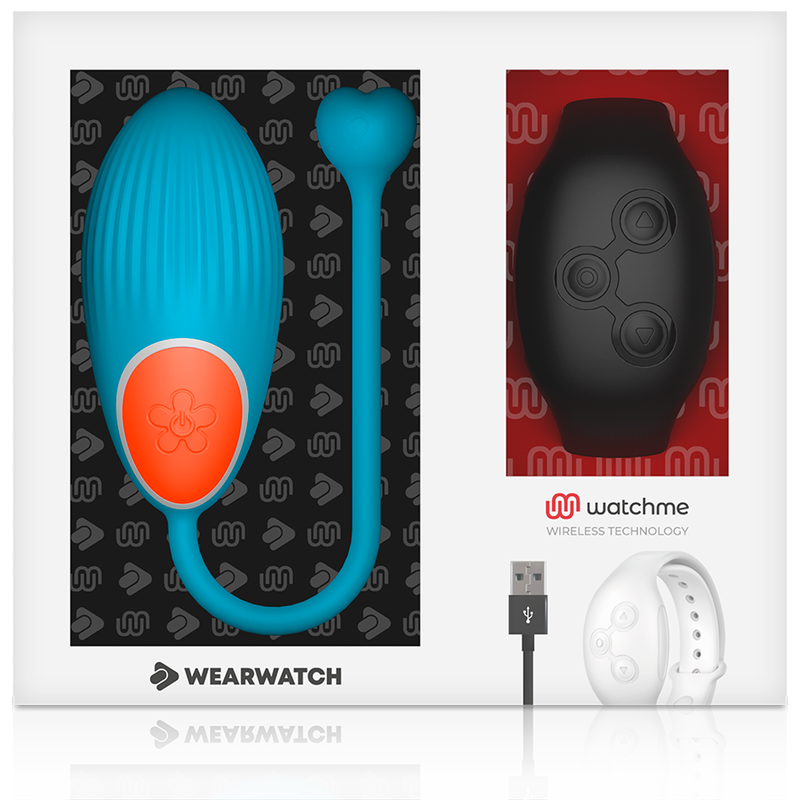 Wearwatch Egg vibrotojás távirányító órával – kék / fekete (7)