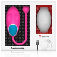 Wearwatch Egg vibrotojás távirányító órával – fukszia / hófehér (7)