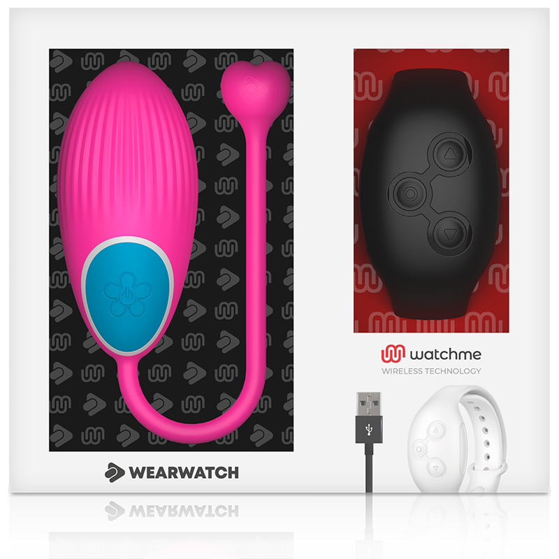 Wearwatch Egg vibrotojás távirányító órával – fukszia / fekete (6)