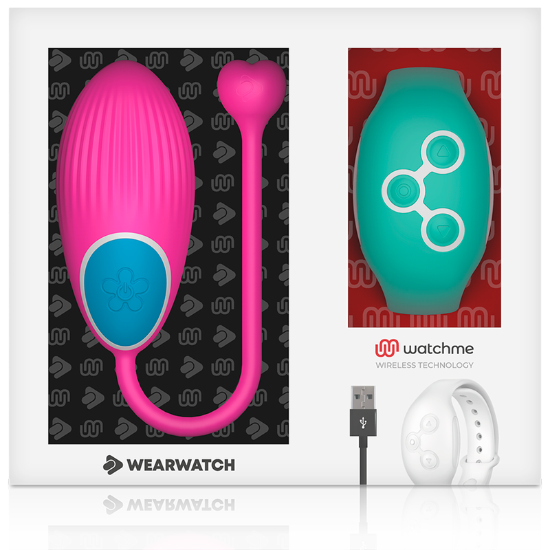 Wearwatch Egg vibrotojás távirányító órával – fukszia / tengerkék (5)