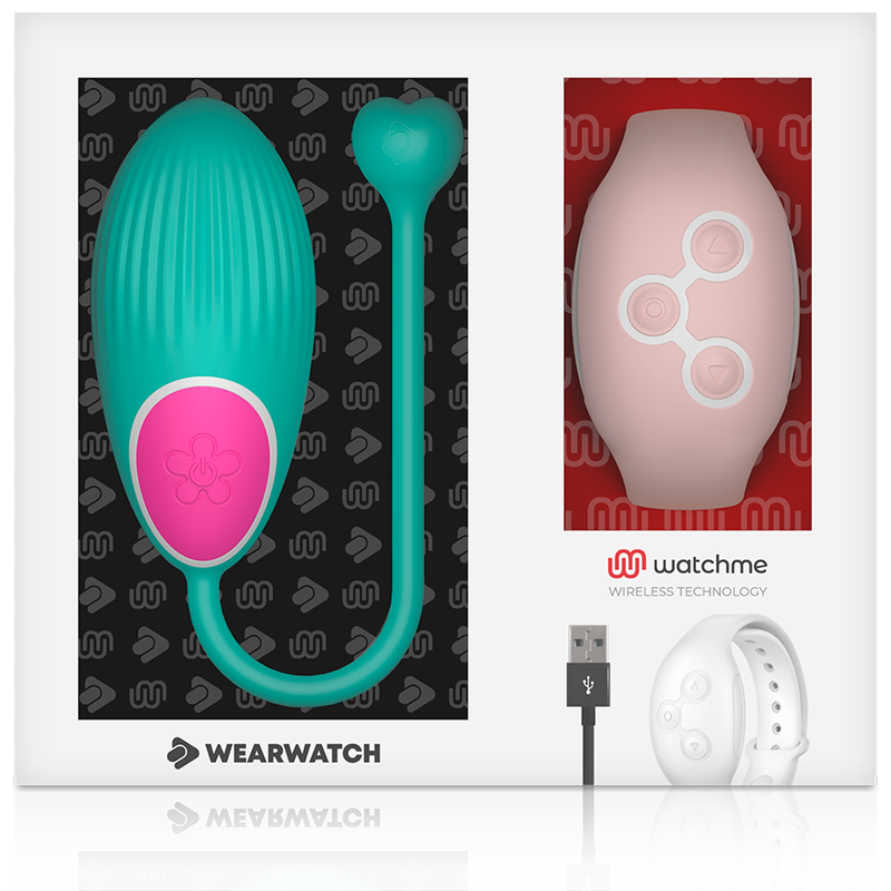 Wearwatch Egg vibrotojás távirányító órával – tengerkék / rózsaszín (6)
