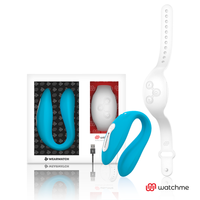 Wearwatch Dual kettős vibrátor távirányító órával – indigó / hófehér
