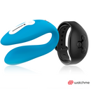 Wearwatch Dual kettős vibrátor távirányító órával – indigó / fekete (2)