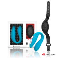 Wearwatch Dual kettős vibrátor távirányító órával – indigó / fekete