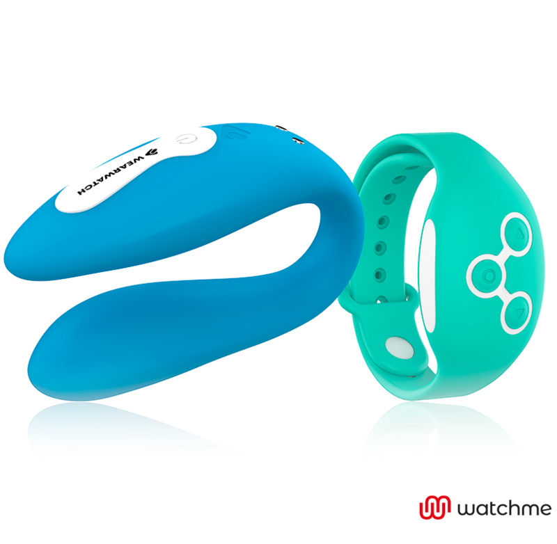 Wearwatch Dual kettős vibrátor távirányító órával – indigó / tengerkék (2)