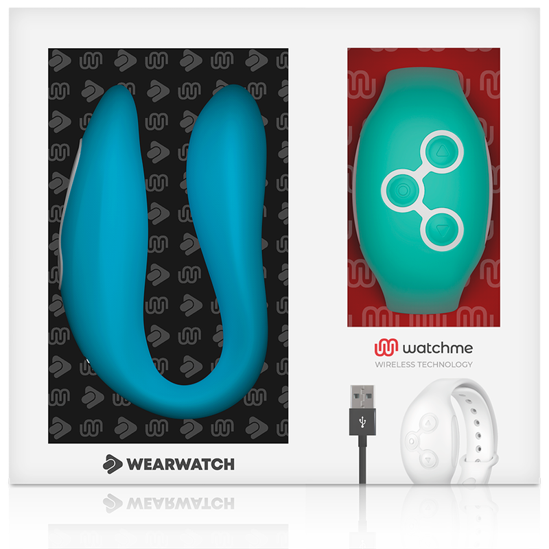 Wearwatch Dual kettős vibrátor távirányító órával – indigó / tengerkék (6)