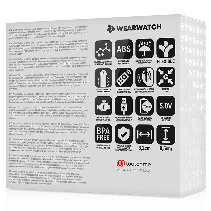 Wearwatch Dual kettős vibrátor távirányító órával – világoszöld (6)