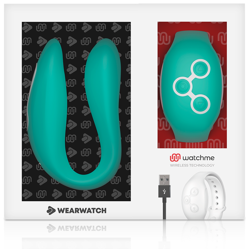 Wearwatch Dual kettős vibrátor távirányító órával – világoszöld (7)