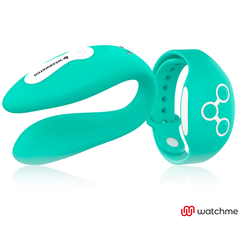 Wearwatch Dual kettős vibrátor távirányító órával – világoszöld (2)