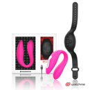 Wearwatch Dual kettős vibrátor távirányító órával – fukszia / fekete