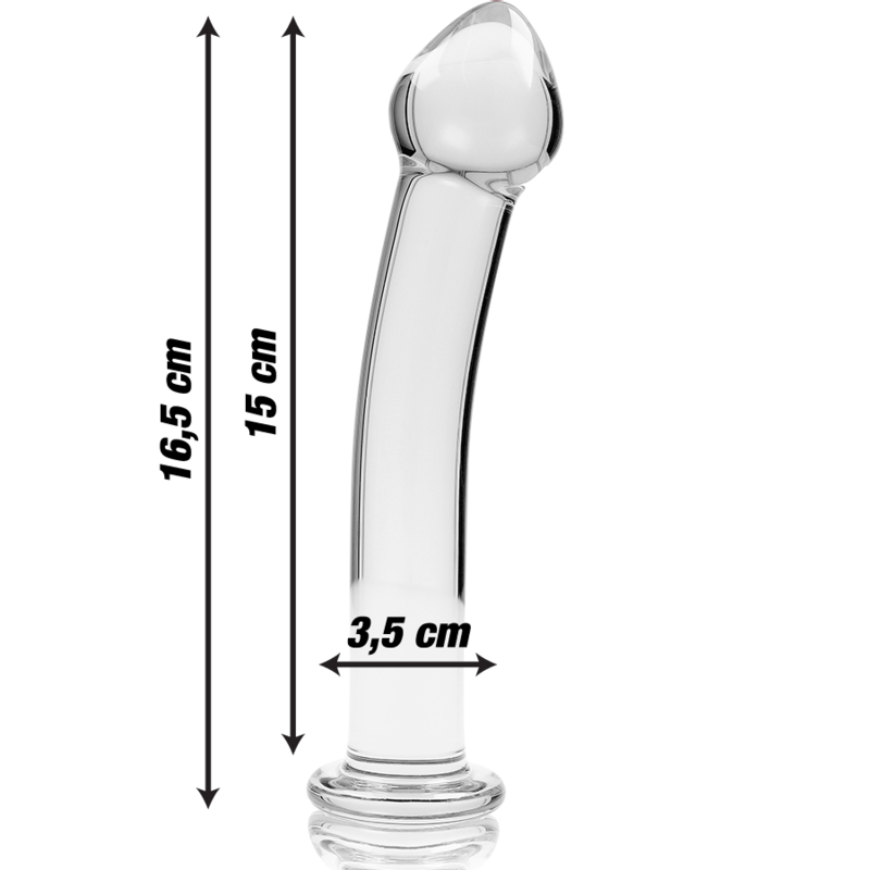 Nebula Model 11 üvegdildó, 16 cm – átlátszó – 3. kép