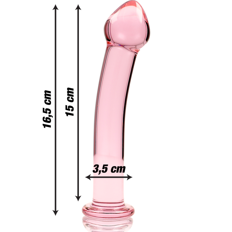 Nebula Model 11 üvegdildó, 16 cm – rózsaszín – 3. kép