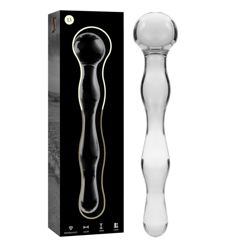 Nebula Model 13 üvegdildó, 18 cm – átlátszó – 3. kép