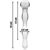 Nebula Model 13 üvegdildó, 18 cm – átlátszó – 4. kép