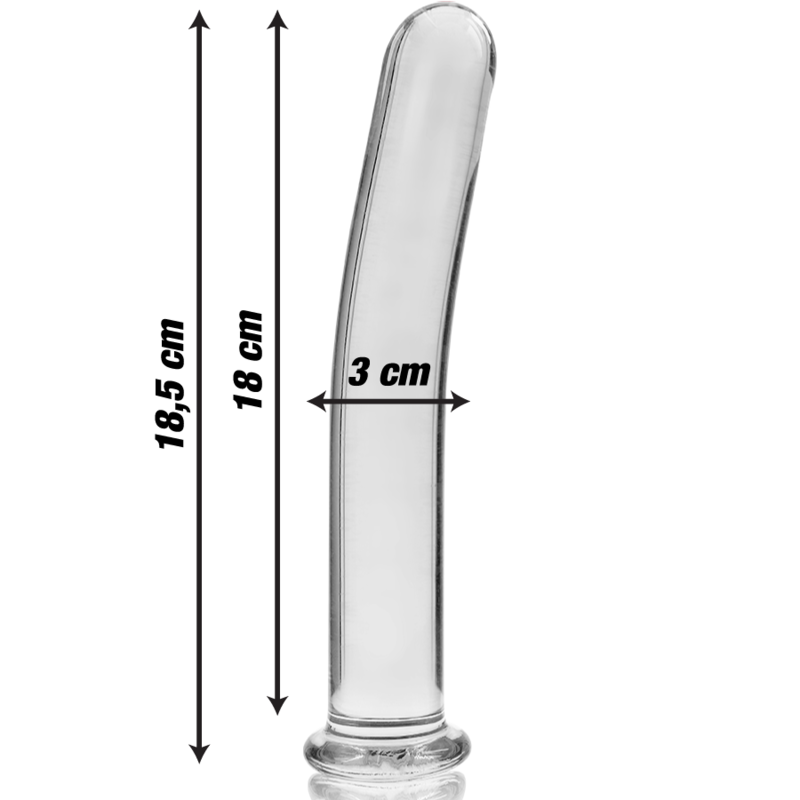 Nebula Model 17 üvegdildó, 18,5 cm – átlátszó – 3. kép