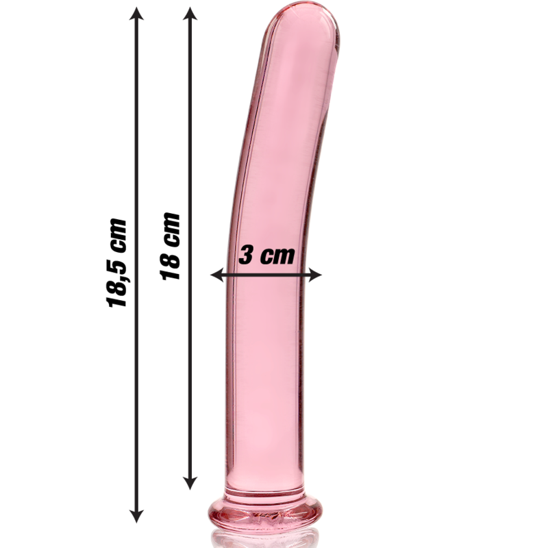 Nebula Model 17 üvegdildó, 18,5 cm – rózsaszín – 3. kép