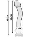 Nebula Model 18 üvegdildó, 18,5 cm – átlátszó – 3. kép
