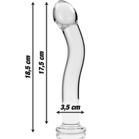 Nebula Model 18 üvegdildó, 18,5 cm – átlátszó – 3. kép